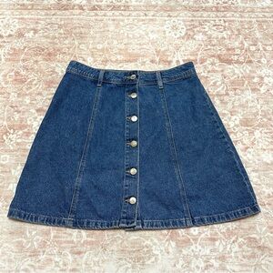 H&M Denim Button Front Skirt